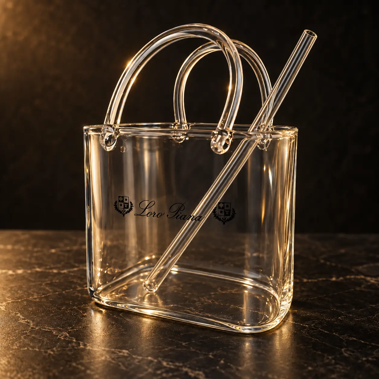 Cocktail Virgin Loro Piana servi dans son verre sac à main de 50 cl