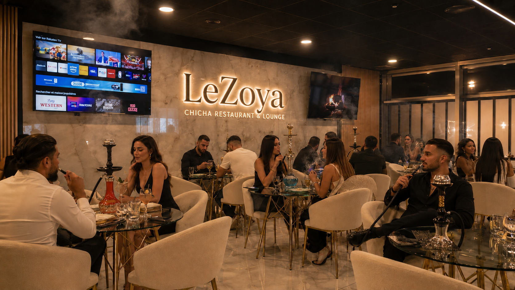 Salle du restaurant lounge Le Zoya à Vitrolles